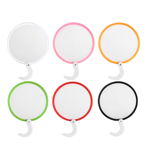 Ventilateur à main rond décoratif en plastique pliable Mini ventilateur à main pliable coloré imprimé de logo personnalisé - Product Image 5