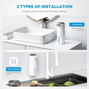 Distributeur de savon automatique commercial sur pied pour cuisine et salle de bain, alimenté par USB et piles, distributeur de savon pour les mains domestique - Product Image 2
