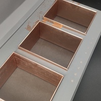 Caja de Regalo Rígida con Tapa y Base, Personalizada con Lámina Dorada, con Asa de Cinta de Satén y Bolsa de Papel para Té, Vino, Productos de Cuidado de la Piel y Regalos Premium