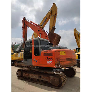 Excavadora de movimiento de tierra Hitachi 120-6 importada de Japón, excavadora de orugas usada mediana Hitachi ZX120 original de segunda mano a la venta - Product Image 1