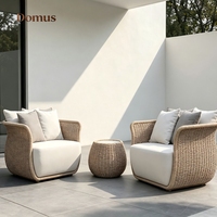 Anpassbares Modernes Outdoor-Garten-Esszimmer-Set Langlebiges Aluminium-Sofa Couchtisch Wasserdicht UV-Beständig Direkt ab Werk