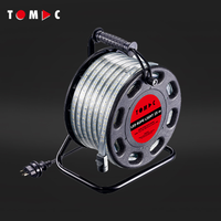 Bande lumineuse LED étanche TOMAC pour chantier de construction, utilisation en extérieur, 220-240V, double face, chaque face 180 LED, 25M, bobine 6000K IP65 IK10