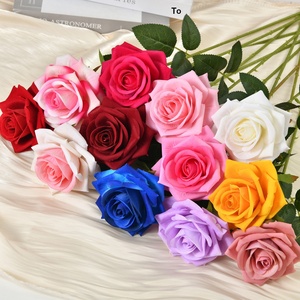 Roses artificielles réalistes en gros pour centre de table de mariage, décoration de fête et de maison, roses artificielles à tige flexible, vente en gros - Product Image 4