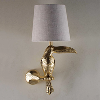 Applique Murale Toucan LED avec Abat-jour en Tissu – Style Moderne et Classique pour Chambre et Salon