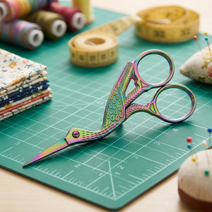 Cicogna a forma di forbici per Manicure a punta sottile in titanio lama diritta affilata in acciaio inossidabile strumento di bellezza per ricamo sforbiciata - Product Image 2