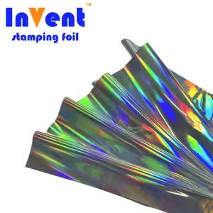 Impresión en varios colores para papel plástico, película de transferencia de calor dorada y plateada, rollos de lámina de estampado en caliente holográfica de vinilo