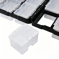 Boîte à outils en plastique transparente double face pour vis et accessoires, vente en gros