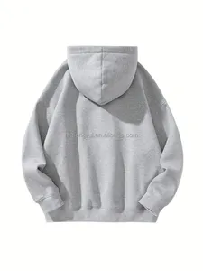 Factory Drop Shoulder bordado de gran tamaño 450gsm peso pesado sudaderas de gran tamaño estampado bordado parche Logo pulóver Sudadera con capucha - Product Image 3
