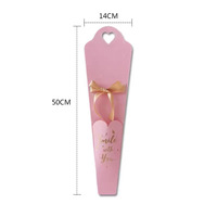 Boîte à fleurs unique personnalisée avec logo pour la Saint-Valentin, tendance mode, portable, impression couleur fixe, recyclée avec ruban