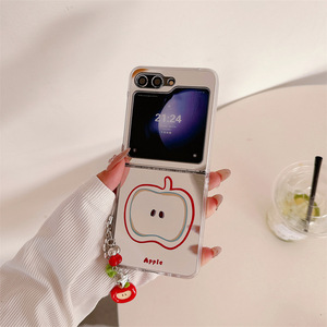 Para Samsung ZFlip 7 Generation Minimalist Line Apple Mirror Funda plegable adecuada para Samsung <span class=keywords><strong>ZFlip4</strong></span> 5 6th Generation Phone case - Product Image 1