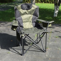 Nouvelle chaise pliante de camping d'extérieur en tissu Oxford épaissi, dossier de dessin de plage, forme lune, pour la pêche, mobilier d'extérieur pliable