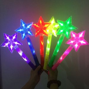 Custom <b>LED</b> Luminous Large <b>Star</b> Shining Wand Concert Prop Fluorescent Bar Purple Glowing Gift Support Wand Fluorescent Rod - Product Image 4