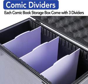 กล่องเก็บหนังสือการ์ตูนกล่องใส่แผ่นการ์ตูนมีแผ่นแบ่งขนาดพอดีกับแผ่นการ์ตูนที่ถูกบรรจุและบรรจุสินค้าที่มีขนาด100 + ปกติ - Product Image 3