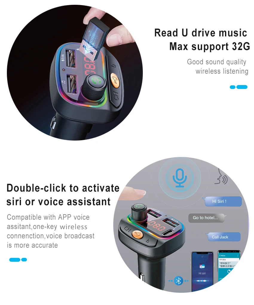 support upto 32gb memory card Best Bluetooth FM Transmitter