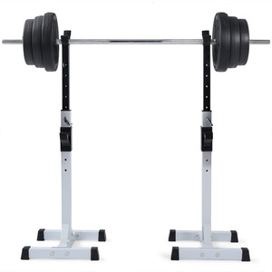 Estante de acero ajustable Power Squat Rack para uso en el gimnasio en casa Bancos y bastidores de potencia medio divididos Producto - Product Image 1