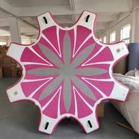 2.4x2.4m Dock gonflable Drop Stitch Material Logo de taille personnalisée Plate-forme de quai de yoga SUP gonflable