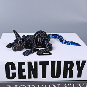 Vashine 3D-Gedruckte PLA Flexible Kristall-Katze PLA Umweltfreundliche Materialien Heimdekoration Actionfigur Katzenspielzeug - Product Image 5