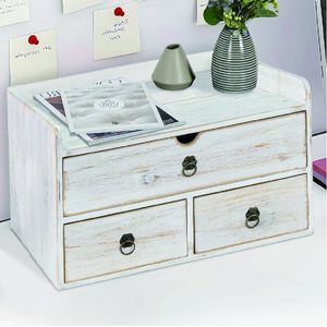 Organisateur de <span class=keywords><strong>bureau</strong></span> en bois rectangulaire <span class=keywords><strong>blanc</strong></span> avec boîte d'organisation de stockage de table en laque à tiroir pour <span class=keywords><strong>bureau</strong></span> à domicile - Product Image 2