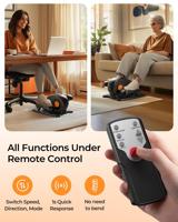 Elíptico eléctrico debajo del escritorio, ejercitador de piernas Elipse para personas mayores, ejercitador de pedal sentado completamente ensamblado con control remoto
