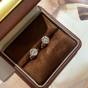 Aazuo เครื่องประดับเพชรแท้18K 1.0CT VS1 2.0ct ได้เป็นของขวัญสำหรับผู้หญิงที่ใส่ได้ทุกวัน Au750 - Product Image 3