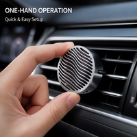 TopOne Diffuseur Parfum Voiture Élégant Circulaire Métal Clip Ventilation Diffusion Ondulée Premium SUV Berline Chic Luxe