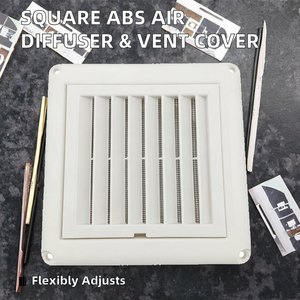Difusor de aire cuadrado de plástico ABS moderno, cubierta de ventilación perforada para sótano al aire libre, taller, sala de estar para ventilación de persiana - Product Image 3