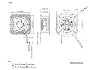 Ventilateur miniature centrifuge EC Delta GTM019FUG09R, ventilateur de refroidissement pour appareil médical et esthétique portable, 200V 185W - Product Image 5
