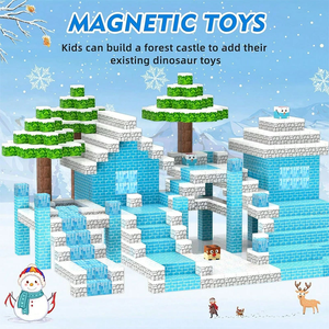 Blocs Magnétiques Version Frozen Jouets pour Filles Princesse Château STEM Jeux Sensoriels pour Enfants Jouets pour Tout-Petits Cadeaux d'Anniversaire de Noël - Product Image 2