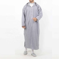 Nouvelle Abaya Jellaba Homme Islamique Qamis Thobe Arabe Chemise à Capuche Homme Robe Musulmane Manches Longues Galabia Musulmane Boubou Robe Homme