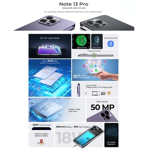 Tout nouveau HOTWAV Note <span class=keywords><strong>13</strong></span> Pro, 8 Go + 256 Go, identification latérale des empreintes digitales, 6.6 pouces Android <span class=keywords><strong>13</strong></span> - Product Image 5