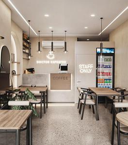 Muebles modernos de cafetería y panadería | Quiosco de <span class=keywords><strong>café</strong></span> personalizado, barra de bar con iluminación LED | Soluciones de diseño de interiores - Product Image 1