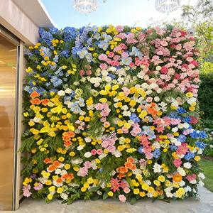 Pared de Flores Artificiales Altamente Realistas con Exuberante Vegetación, Decoración para Fondo de Escenario de Bodas y Ceremonias - Product Image 1