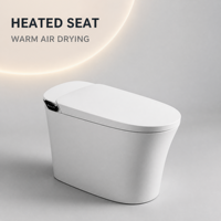 Toilette intelligente avec bidet intégré, cuvette allongée, drainage en P/S, chauffage instantané, buse autonettoyante, affichage numérique