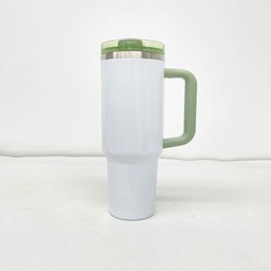 Custom logo 40oz 40 oz White Sublimation Flip <b>Straw</b> Mug 20oz Vacuum Insulated Glow in the Dark Adventure Tumbler Cup for Vinyl - Product Image 3
