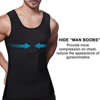 Débardeur de compression amincissant pour hommes, gaine sculptante ventre plat, sous-vêtement de fitness et de sport, personnalisable avec logo