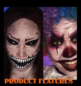 ไม้ทาสีร่างกายสำหรับวันฮาโลวีนสีทาหน้าสีทองสีขาวแบบมืออาชีพแห้งเร็ว - Product Image 5