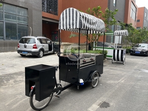 Coffee Bakery Bike Outdoor Mobile Food Trolley Cart Bakery Tricycle Snack Food Bike Cart for Sale - Product Image 3