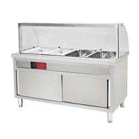 Bain-marie électrique commercial en acier inoxydable, bain-marie pour la restauration, serveurs et chauffe-plats pour buffet, table à vapeur