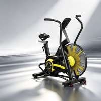 Bicicleta de Ejercicio Comercial con Resistencia por Aire y Brazos Móviles, Monitor LCD para Entrenamiento Cardiovascular de Cuerpo Completo HIIT