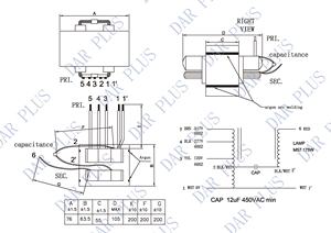 EI76*55 120V Single Phase HID Lighting <b>Transformer</b> Metal Halide Ballast - Product Image 4