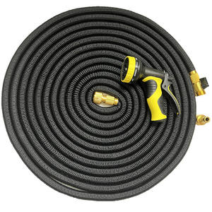 Manguera de jardín extensible de alto rendimiento de 3/4 pulgadas con conector de goma, riego mágico y caja de papel negro para lavado de coches, uso en el jardín - Product Image 4