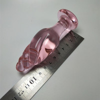 Juguetes Sexuales para Adultos, Dildo de Cristal para Mujeres, Tapón Anal de Cristal, Perlas Vaginales Rosadas, Bonito Tapón Anal