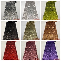 Tissu en dentelle de tulle brodé de paillettes écologiques 2026 pour robe de soirée élégante, idéal pour les fêtes d'anniversaire, personnalisable OEM, échantillon gratuit