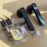 Kunci Pintu Pintar Kasman SOURCE PRICE Smart Door Handle Lock Otomatis untuk Rumah, Tuya Smart Lock dengan Integrasi Api