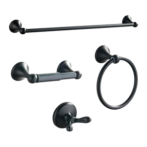 4 Piece Modern Wall Mounted Anodized Finish 304 Stainless Steel <b>Bathroom</b> Hardware <b>Accessories</b> Set - Product Image 1