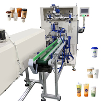 Machine d'impression sérigraphique entièrement automatique à 3 stations pour gobelets, production de 1500 à 2500 pièces/heure, machine d'impression économique pour surfaces courbes (bouteilles)