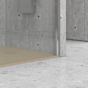 Kamalu KAM-CP100 moderna colomba grigio 70x180 piatto doccia impermeabile in resina con pietra e ceramica/marmo per il bagno - Product Image 3