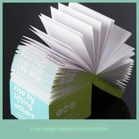 Papier à notes autocollant 3D de qualité export, personnalisé avec logo d'entreprise, cadeaux promotionnels, boîte carrée adhésive