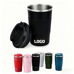Gobelet isotherme en acier inoxydable personnalisé avec logo imprimé, cadeau promotionnel, tasse à café de voyage personnalisée avec couvercle - Product Image 1