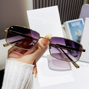 <b>Square</b> <b>Sunglasses</b> Metal <b>Frame</b> UV400 PC Lenses Unisex Outings Cycling Driving Party Style - Product Image 3
